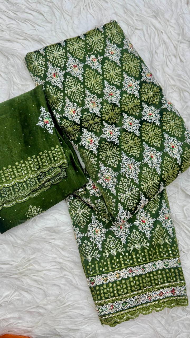 Party Wear 3 Piece Dress Material
