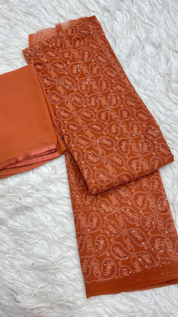 Party Wear 3 Piece Dress Material