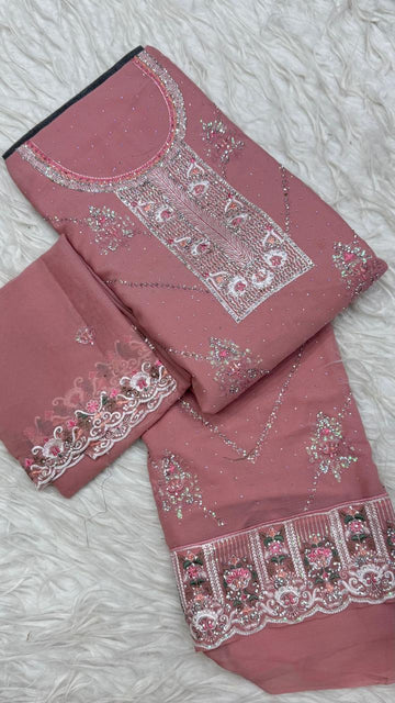 Party Wear 3 Piece Dress Material