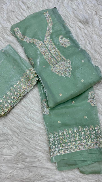 Party Wear 3 Piece Dress Material