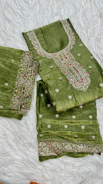 Party Wear 3 Piece Dress Material