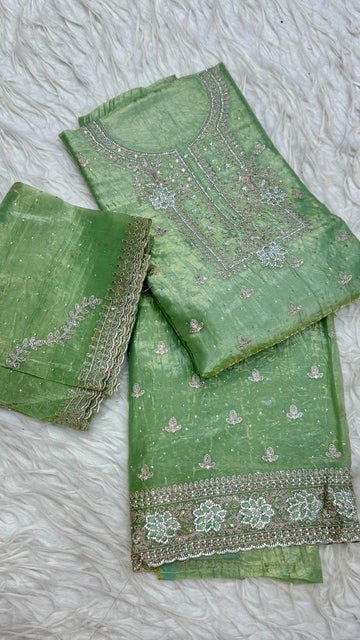 Party Wear 3 Piece Dress Material