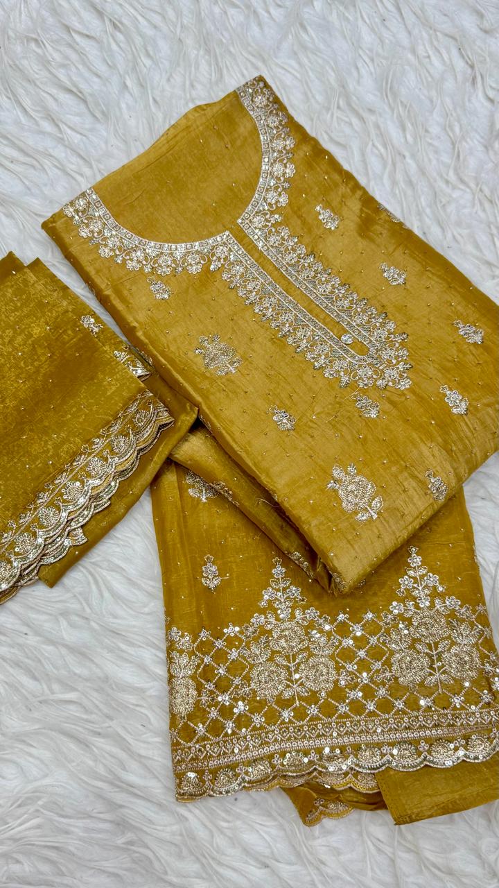 Party Wear 3 Piece Dress Material