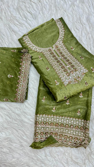 Party Wear 3 Piece Dress Material