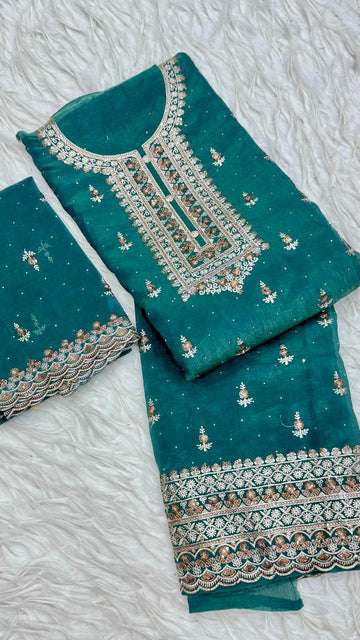 Party Wear 3 Piece Dress Material