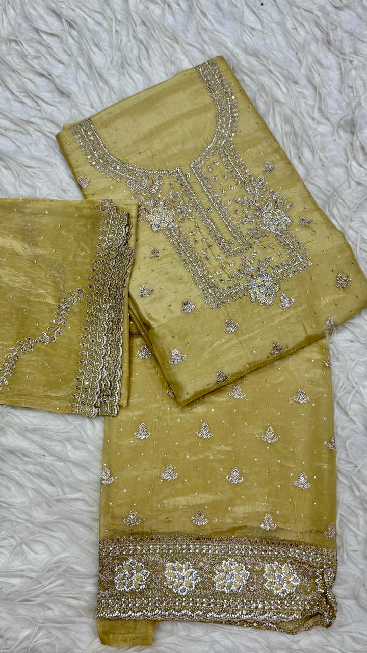 Party Wear 3 Piece Dress Material