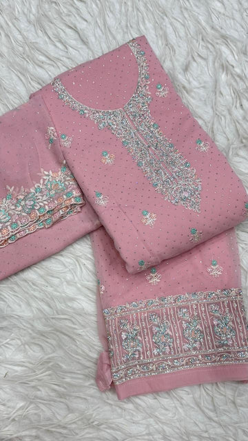Party Wear 3 Piece Dress Material