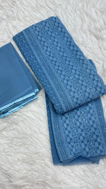 Party Wear 3 Piece Dress Material