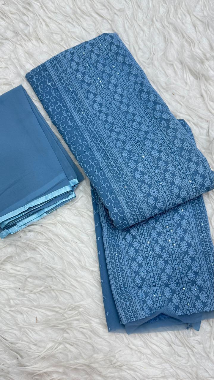Party Wear 3 Piece Dress Material