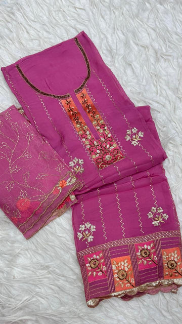 Party Wear 3 Piece Dress Material