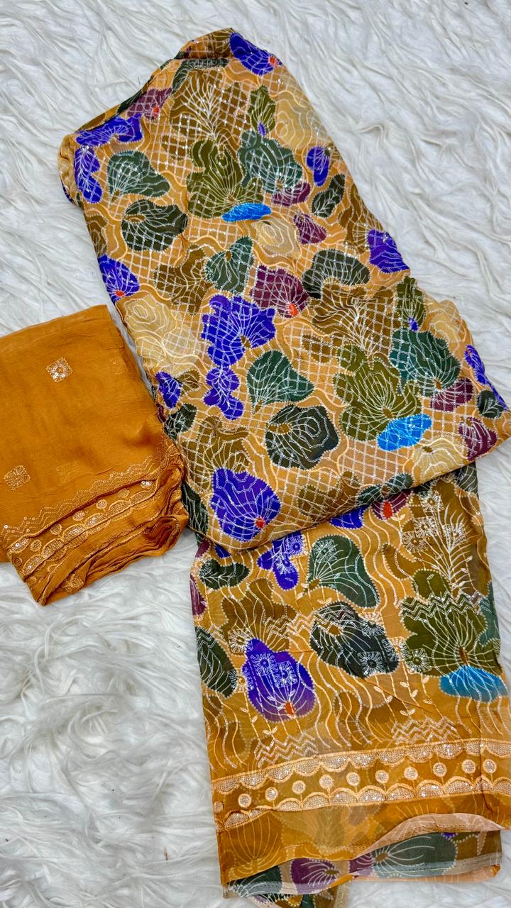 Party Wear 3 Piece Dress Material