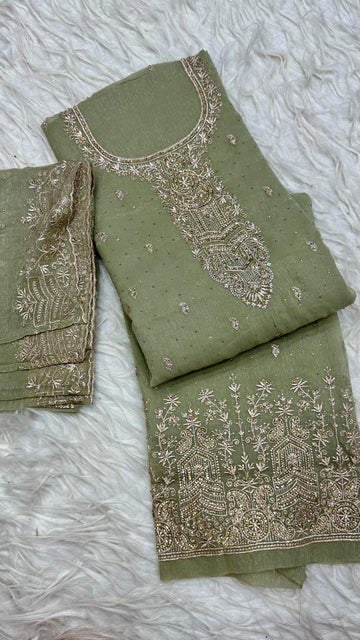 Party Wear 3 Piece Dress Material