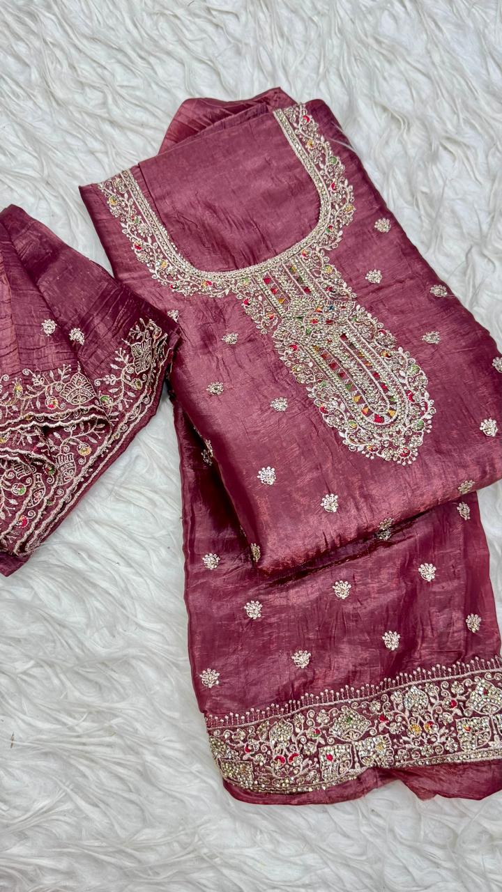 Party Wear 3 Piece Dress Material