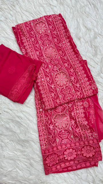 Party Wear 3 Piece Dress Material