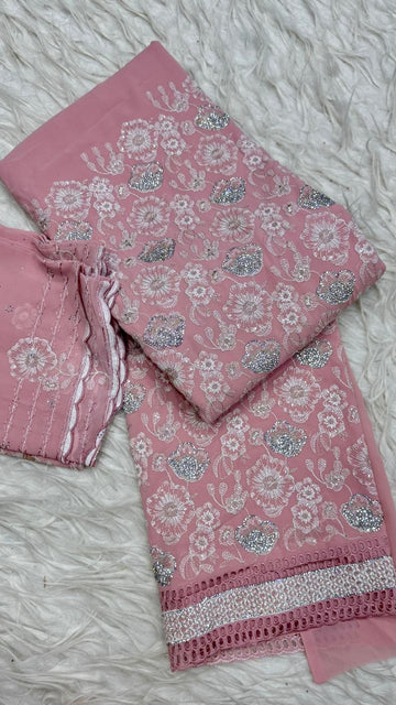 Party Wear 3 Piece Dress Material