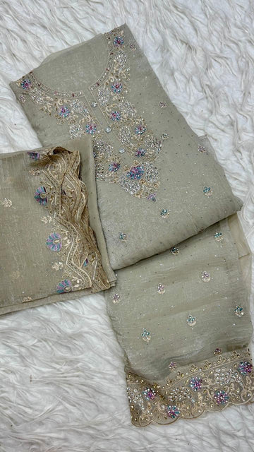 Party Wear 3 Piece Dress Material