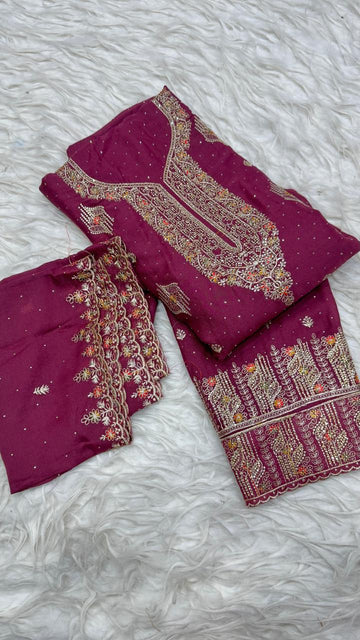 Party Wear 3 Piece Dress Material