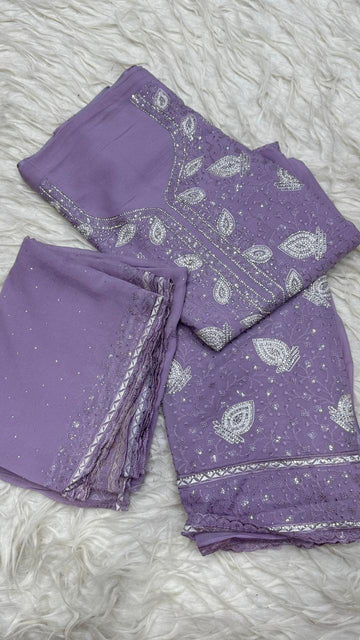 Party Wear 3 Piece Dress Material