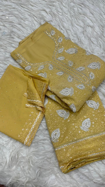 Party Wear 3 Piece Dress Material