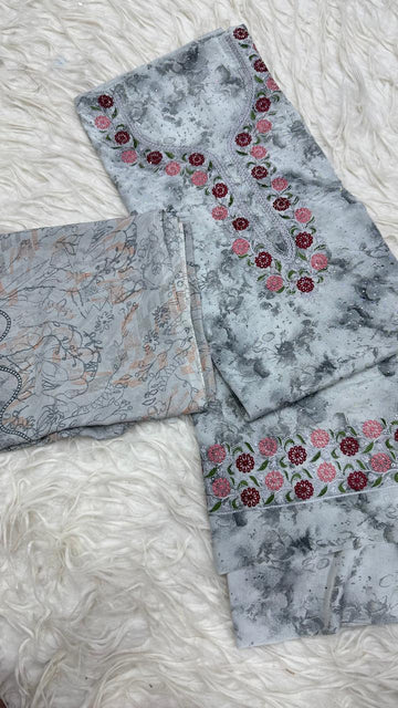 Party Wear 3 Piece Dress Material