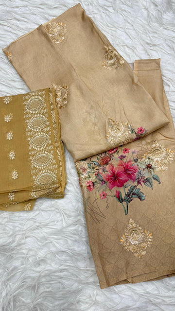 Party Wear 3 Piece Dress Material