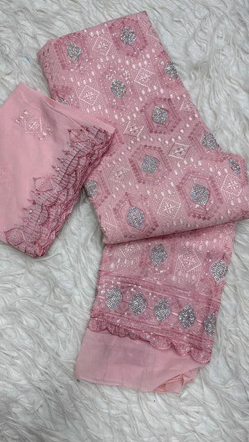 Party Wear 3 Piece Dress Material