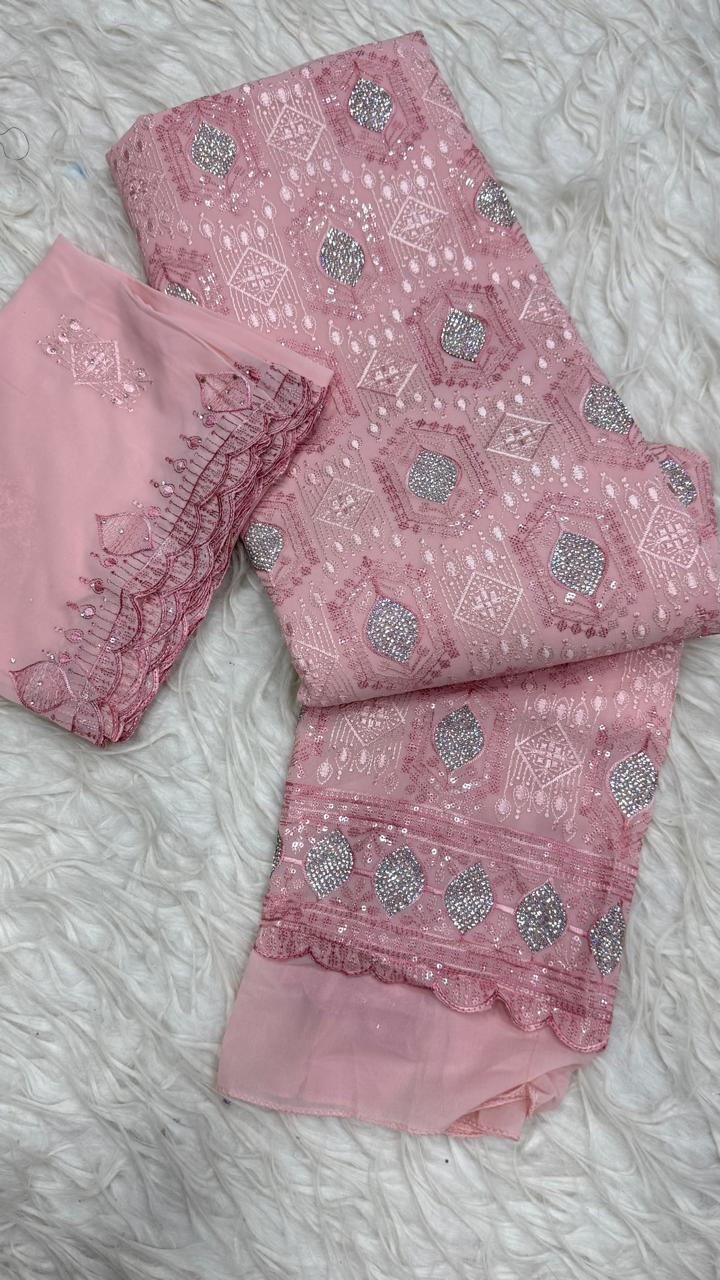 Party Wear 3 Piece Dress Material