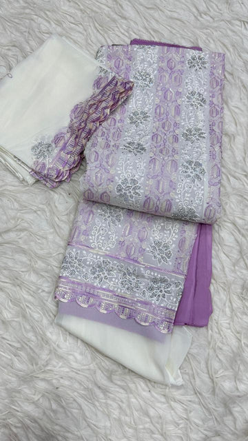Party Wear 3 Piece Dress Material