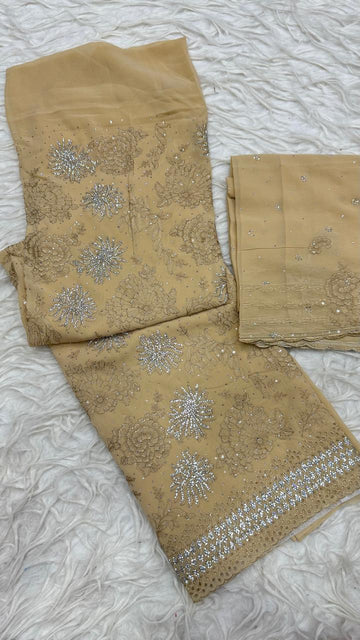Party Wear 3 Piece Dress Material
