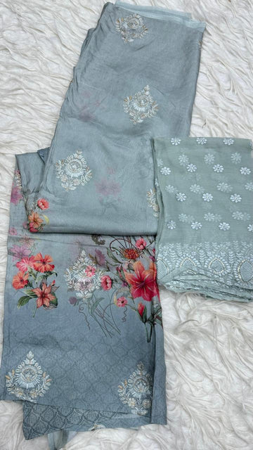 Party Wear 3 Piece Dress Material