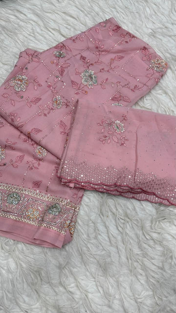 Party Wear 3 Piece Dress Material