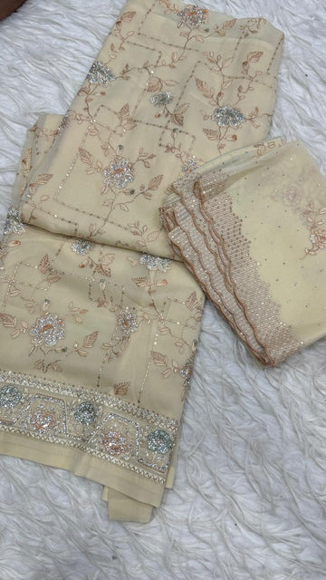 Party Wear 3 Piece Dress Material