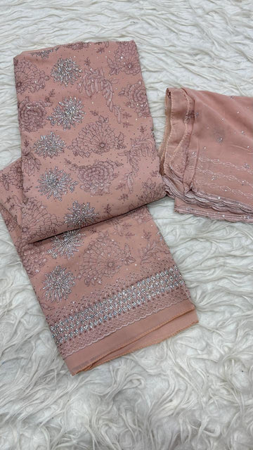 Party Wear 3 Piece Dress Material