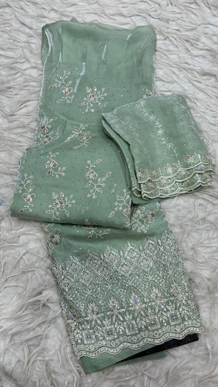 Party Wear 3 Piece Dress Material