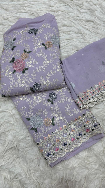 Party Wear 3 Piece Dress Material