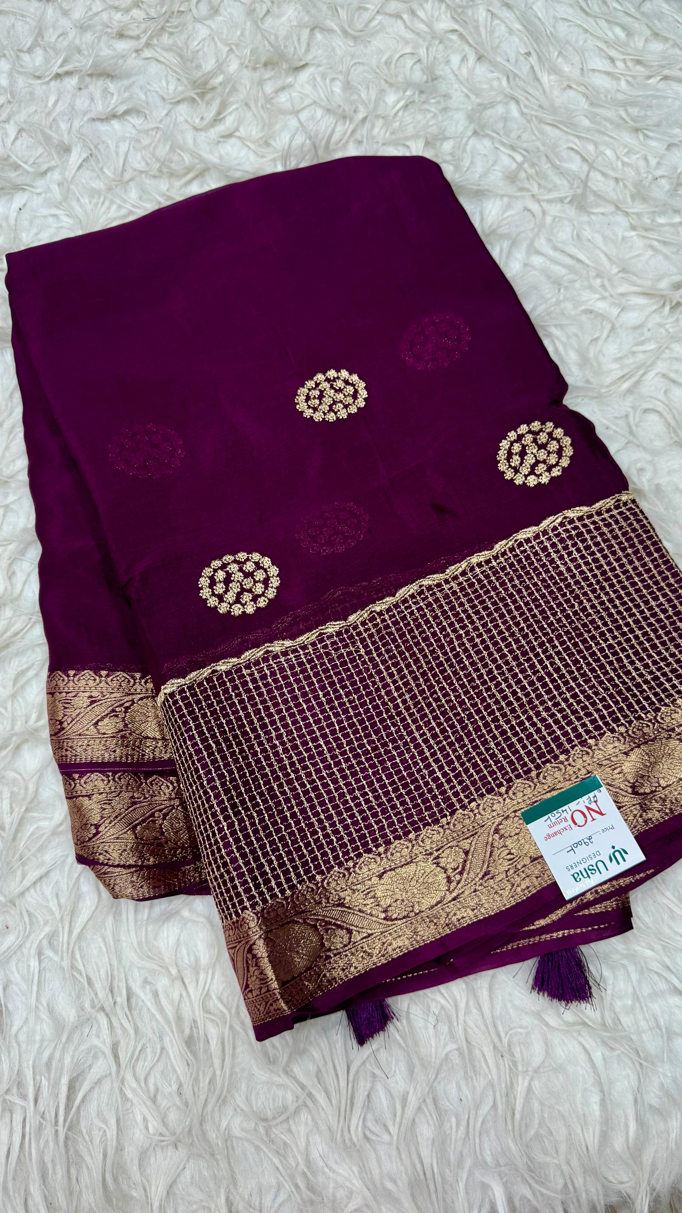 Premium Chinnon saree