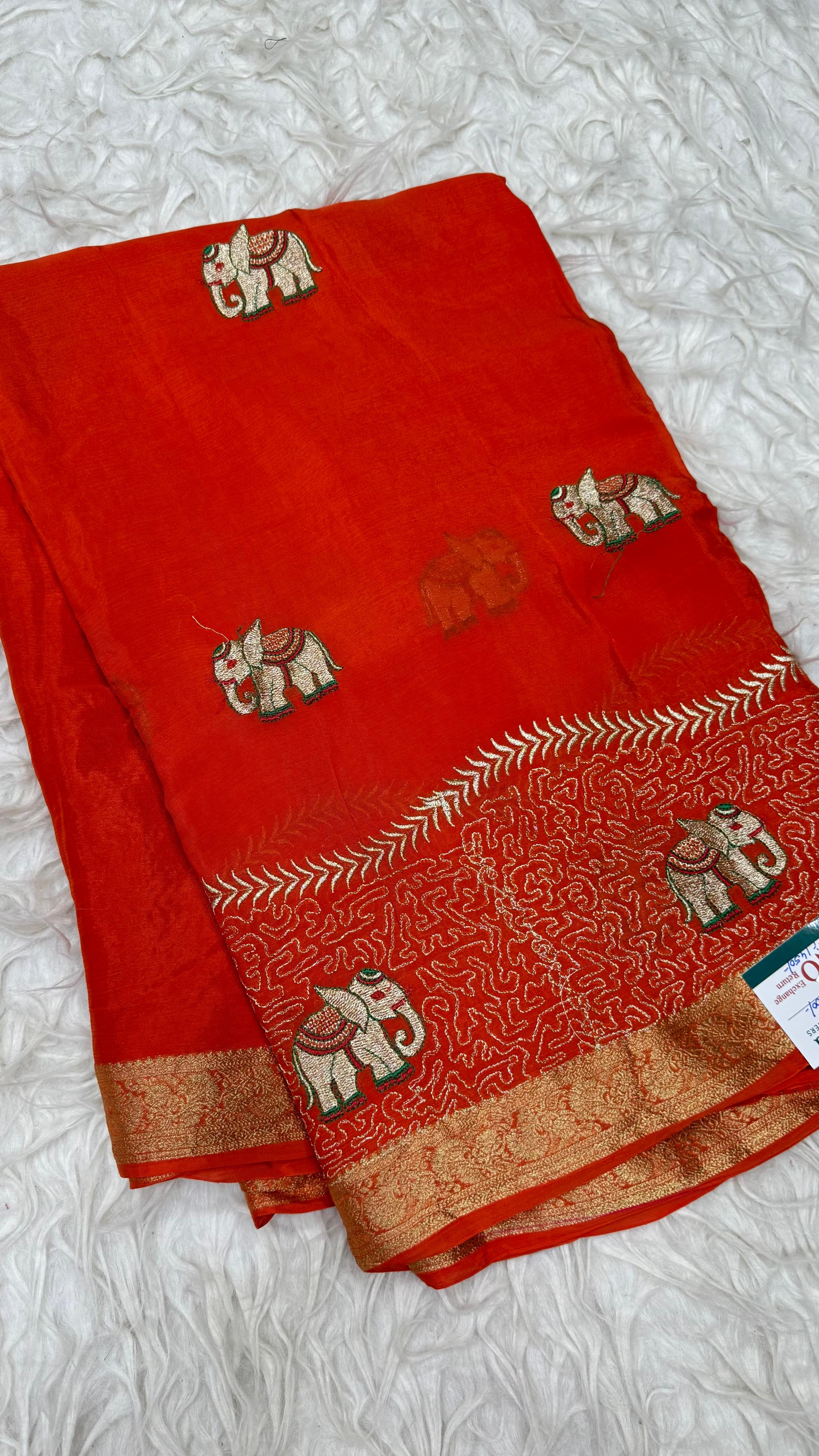 Premium Chinnon saree