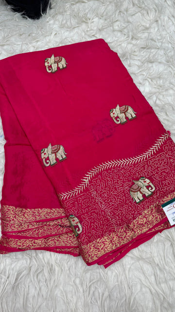 Premium Chinnon Saree