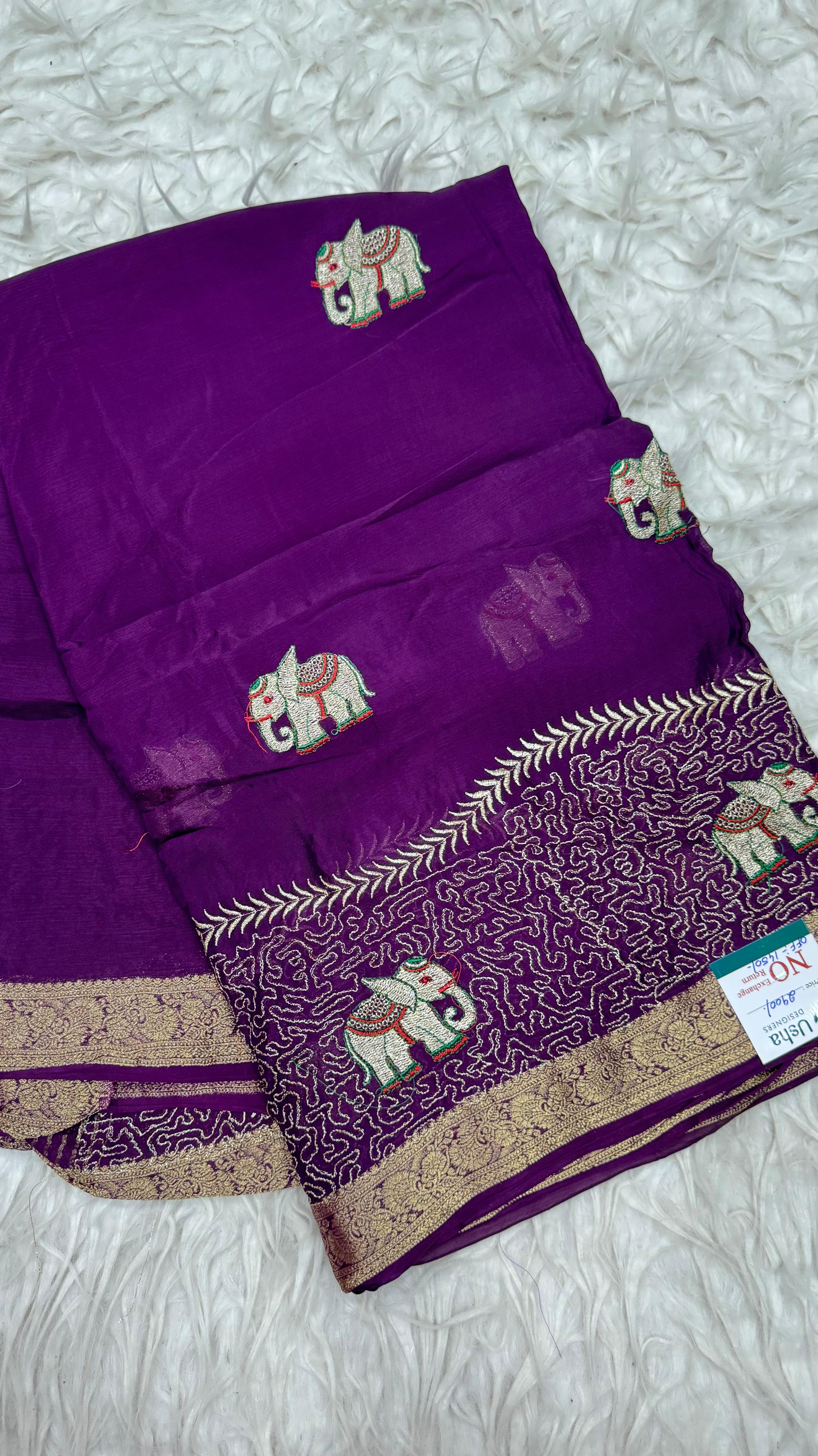 Premium Chinnon Saree