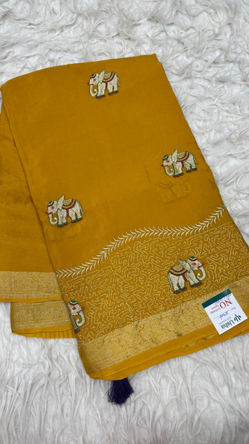 Premium Chinnon Saree