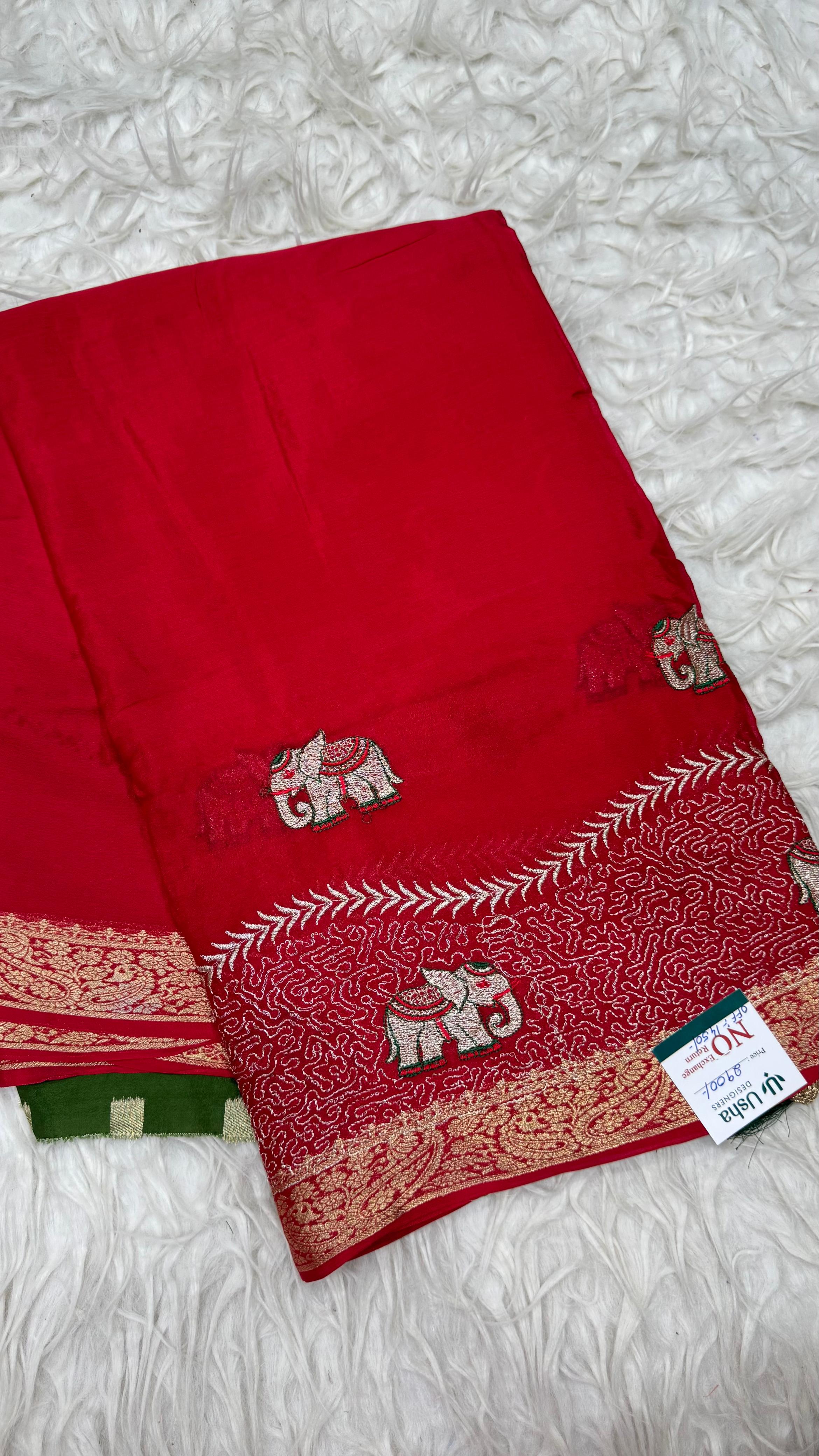 Premium Chinnon Saree