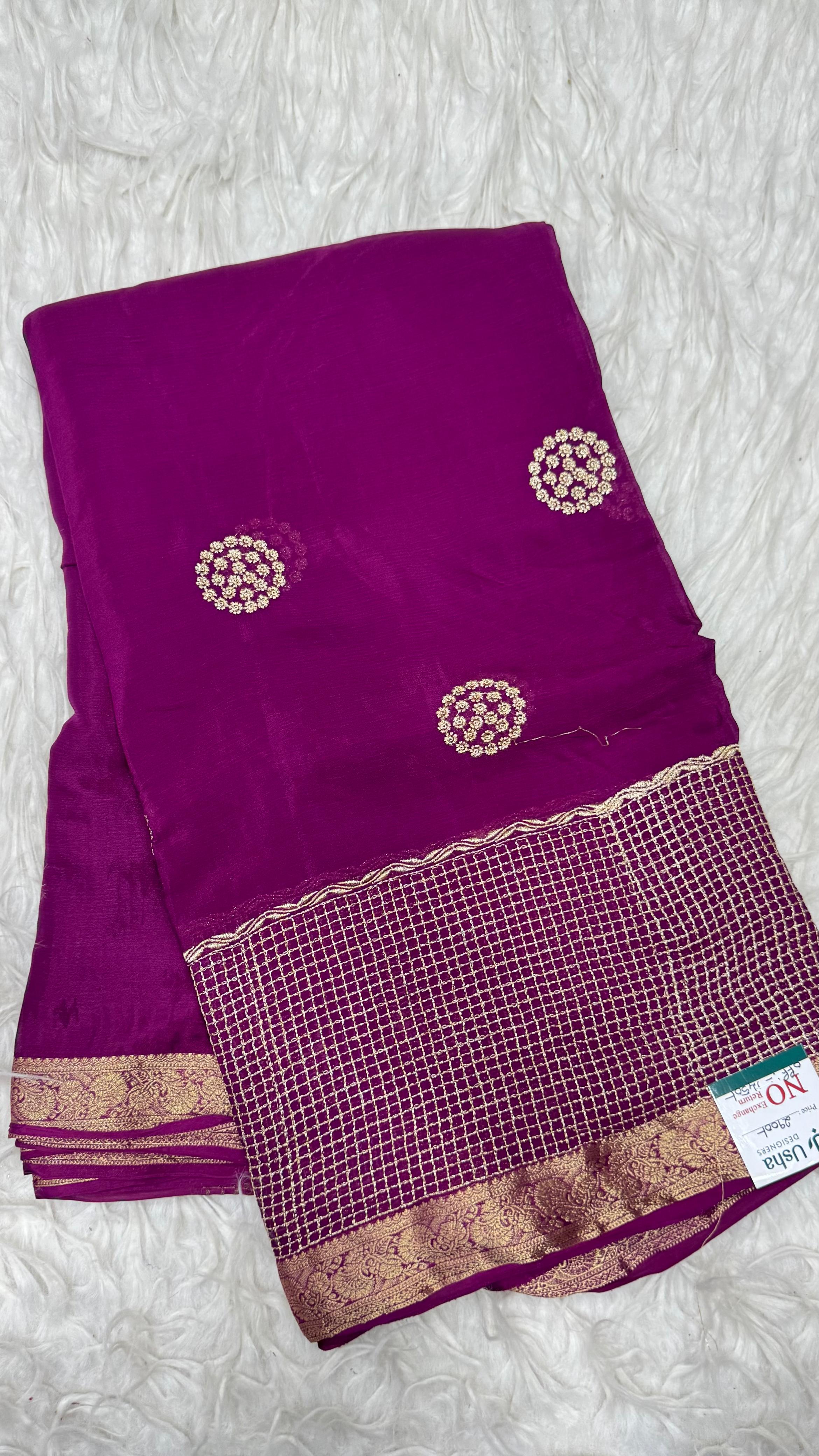 Premium Chinnon Saree