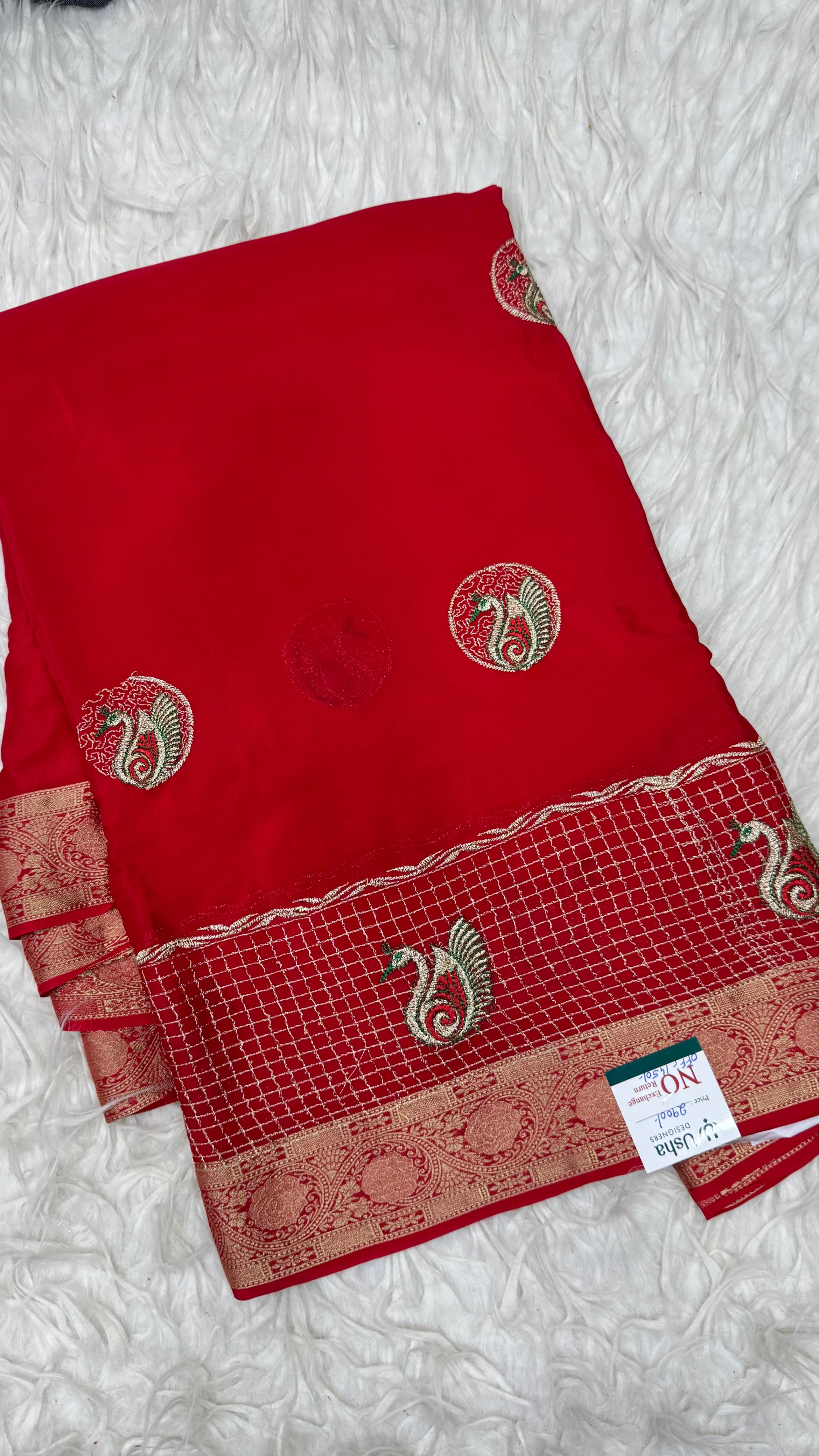 Premium Chinnon Saree