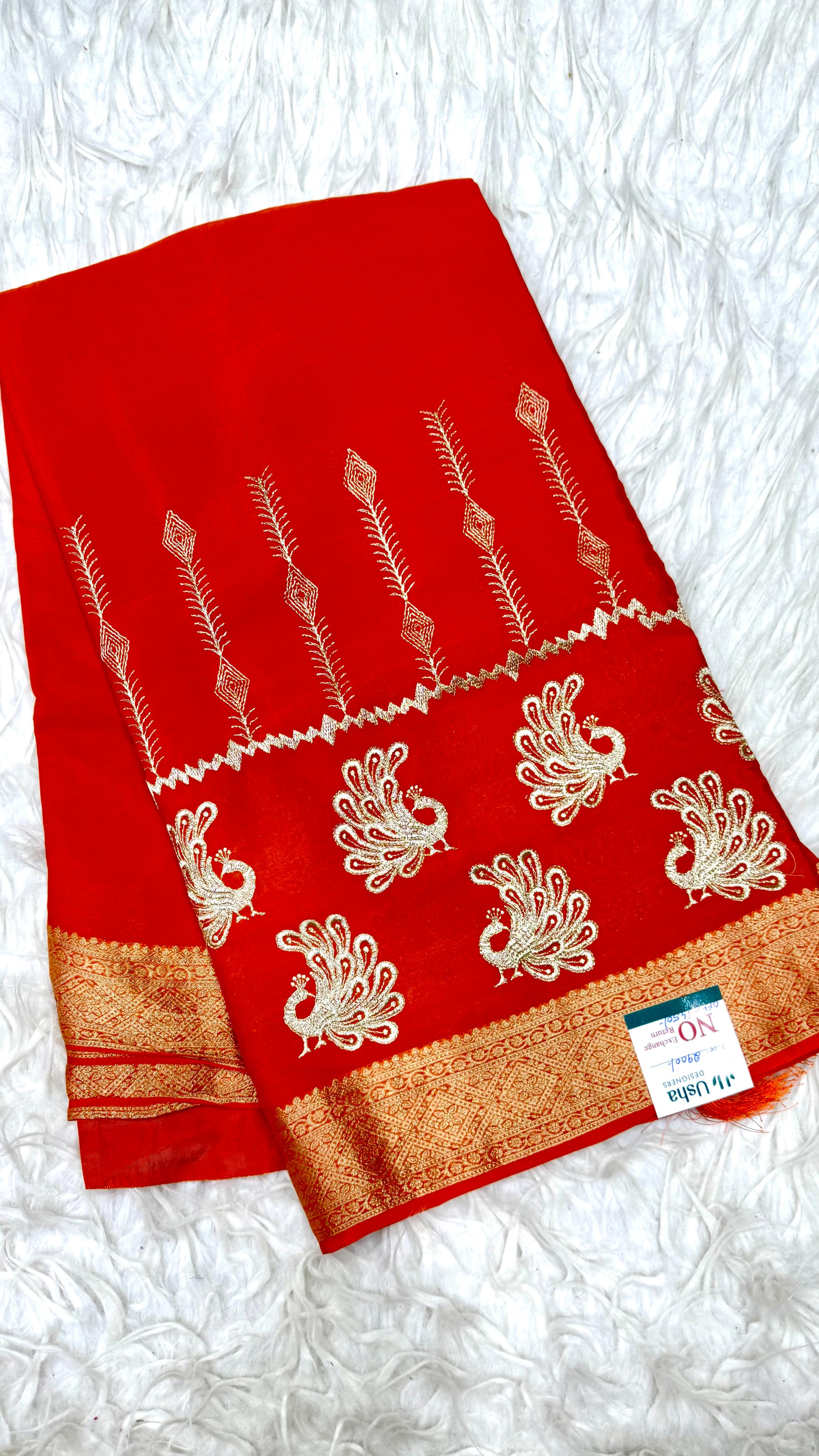 Premium Chinnon Saree