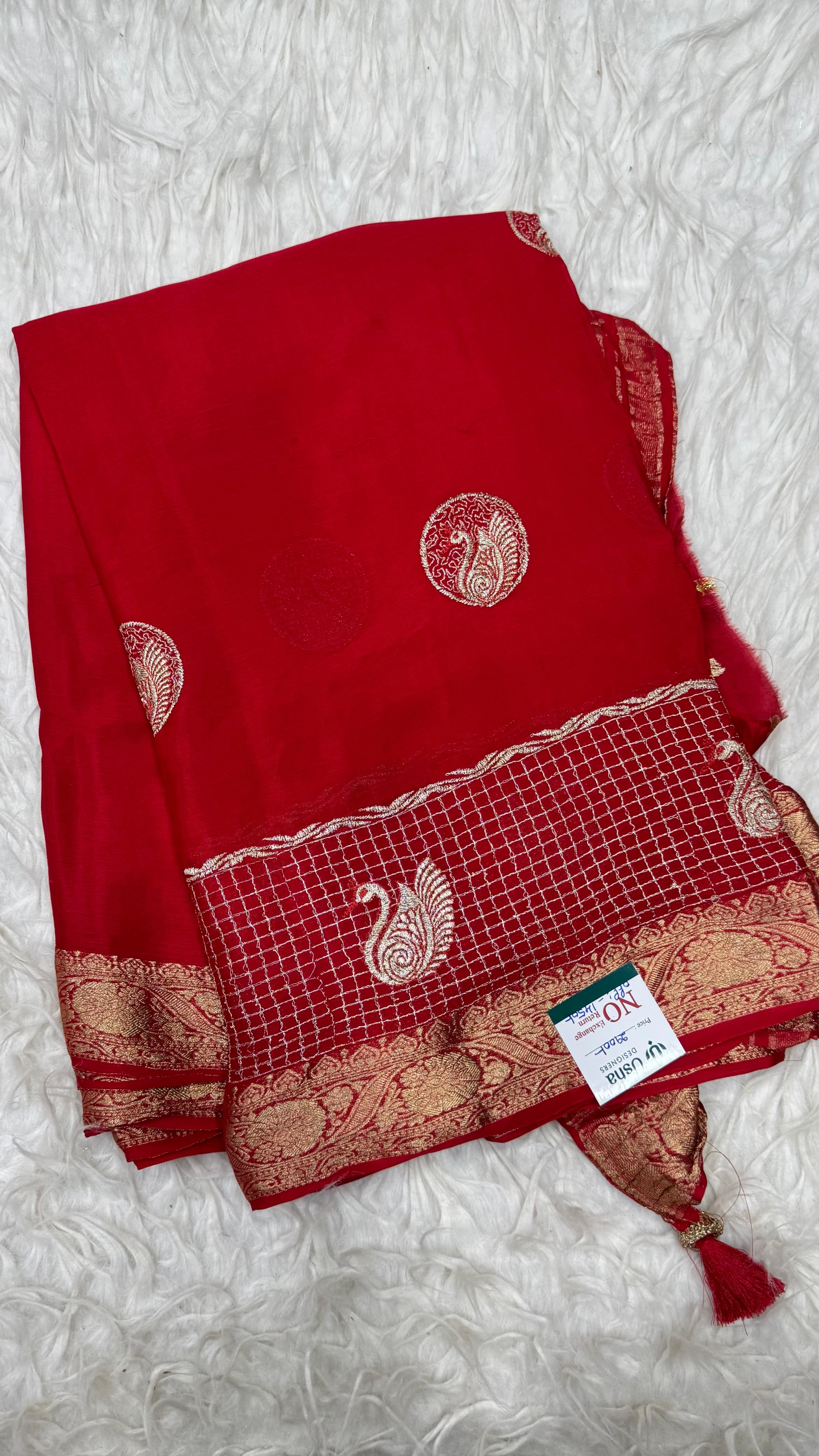 Premium Chinnon Saree