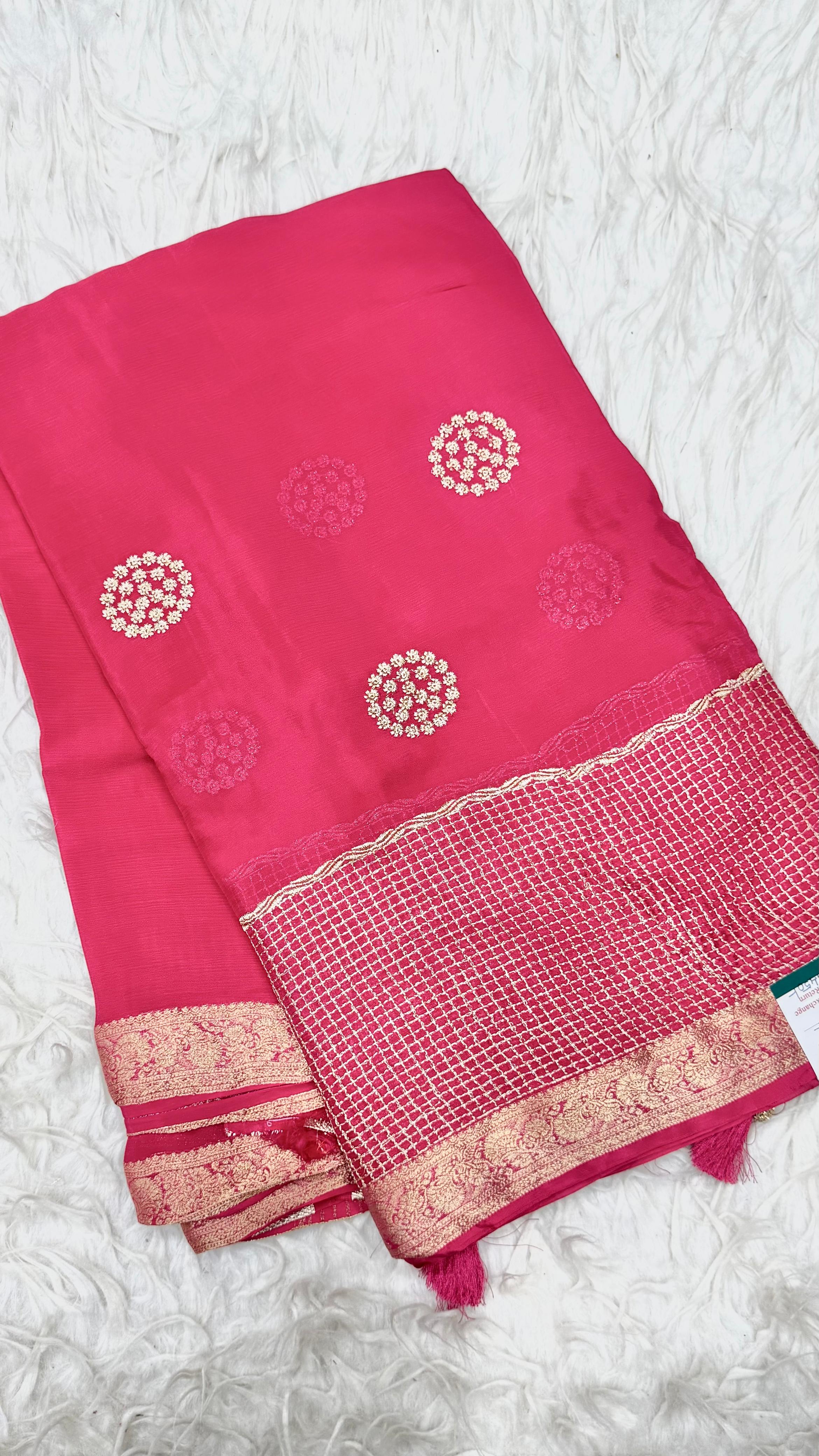 Premium Chinnon Saree