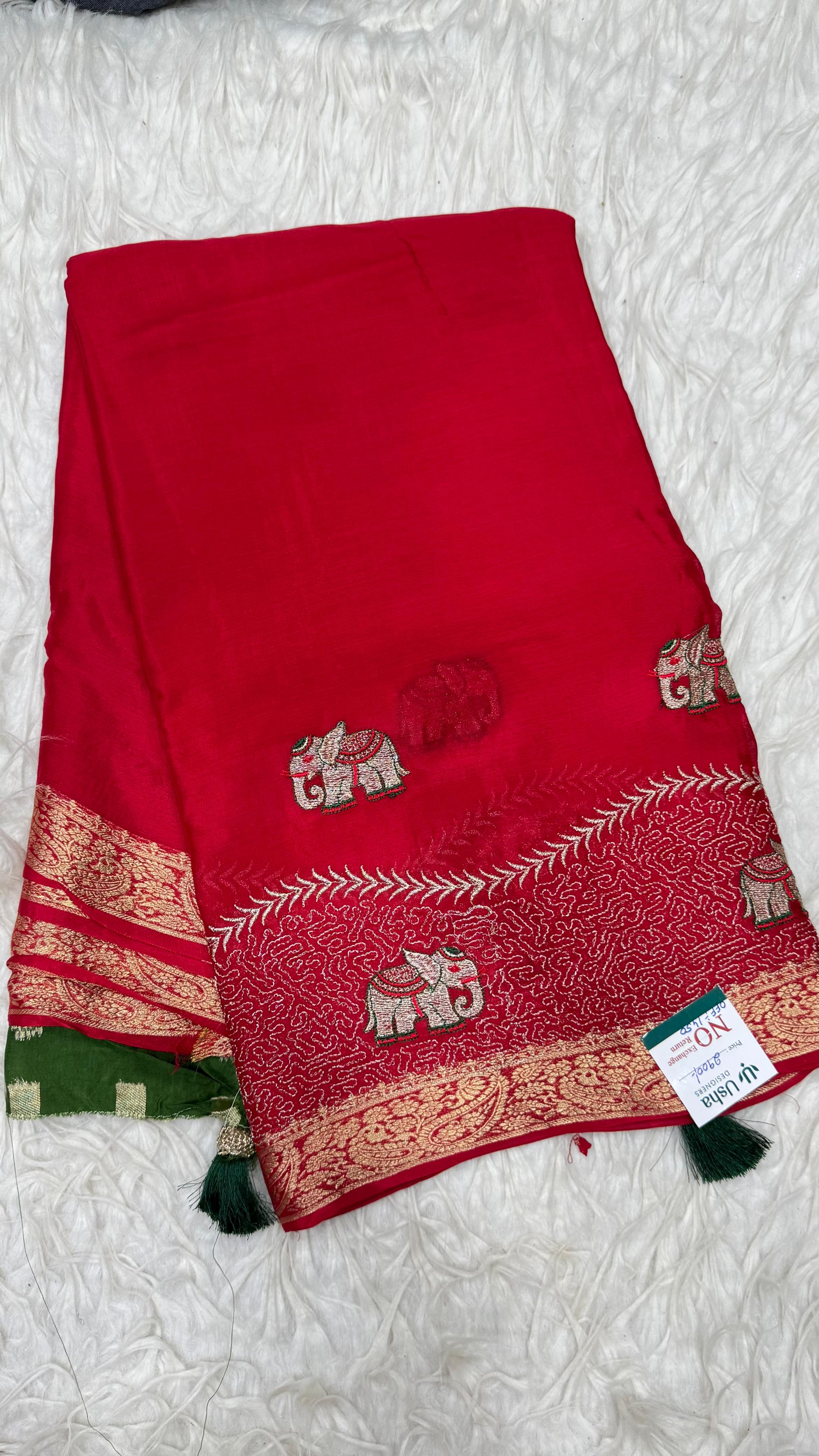 Premium Chinnon Saree