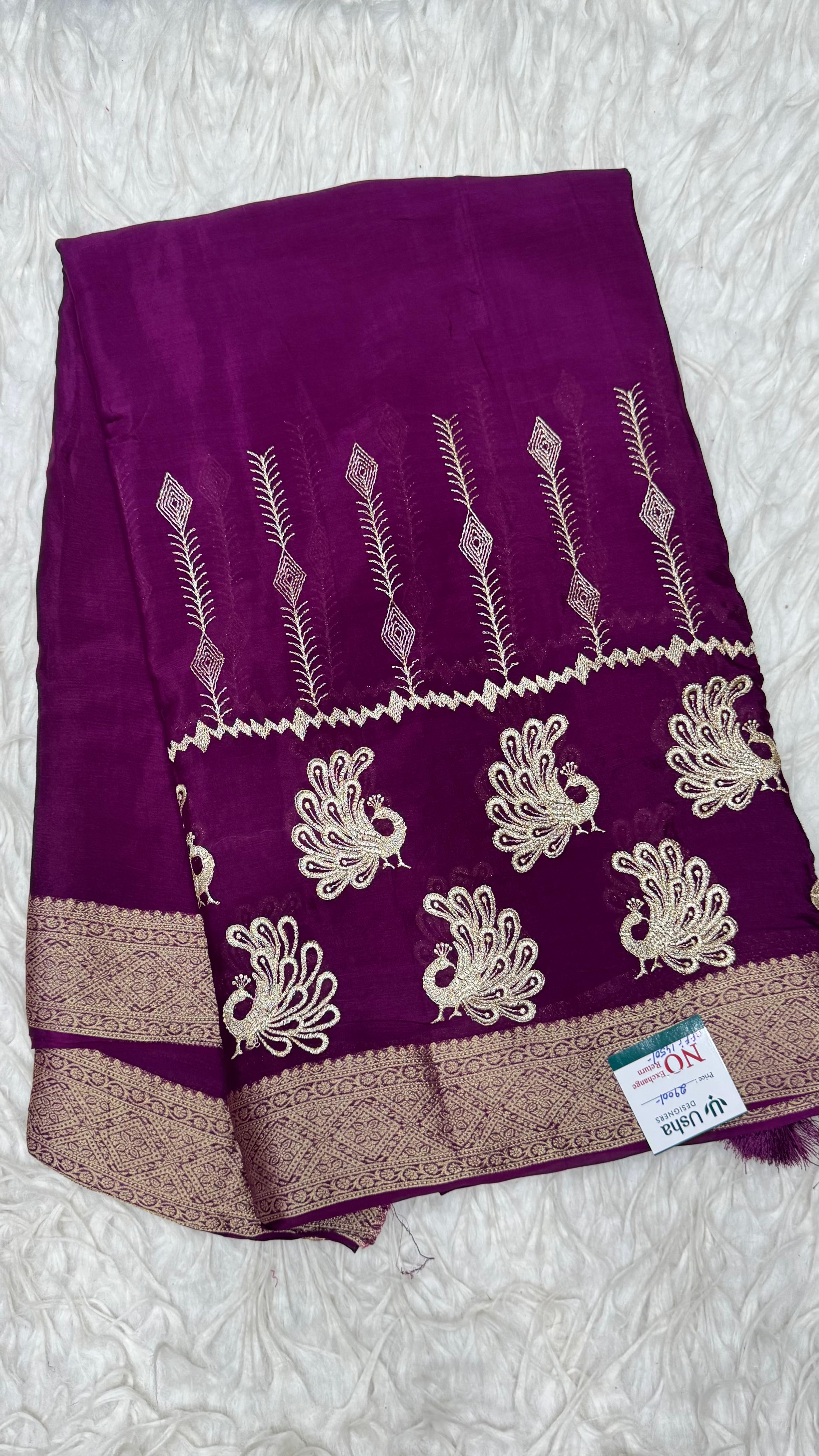 Premium Chinnon Saree