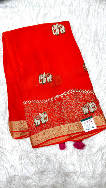 Premium Chinnon Saree