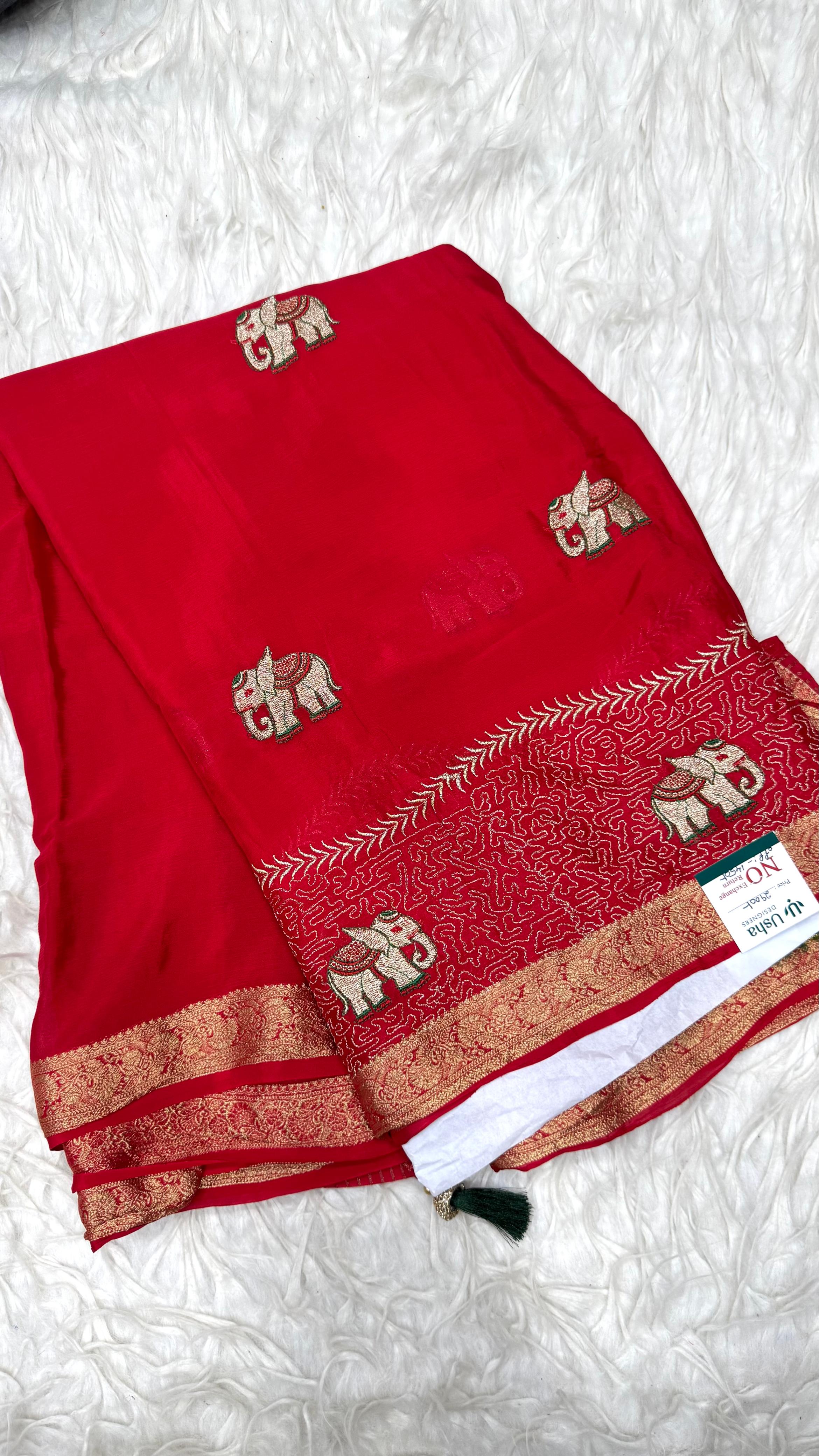 Premium Chinnon Saree